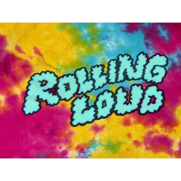 Rolling Loud Tour Graphic T-shirt Women Small Multicolor Tie Dye Music - Picture 2 of 5